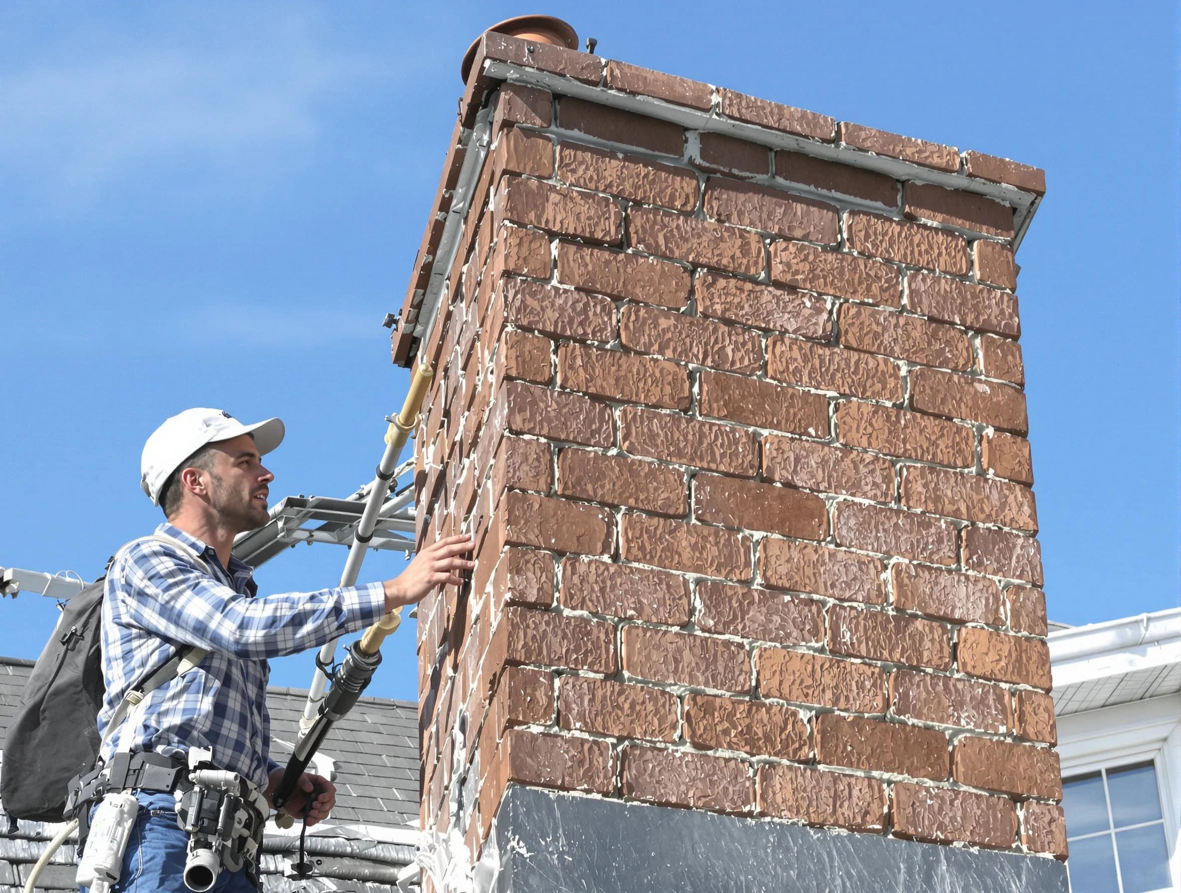 Brickwork for a chimney rebuild by Middleborough Chimney Sweep in Middleborough, MA