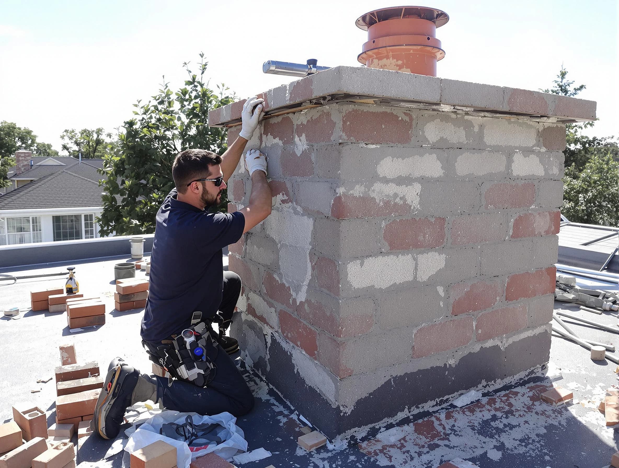 Advanced chimney repair process by Middleborough Chimney Sweep in Middleborough, MA