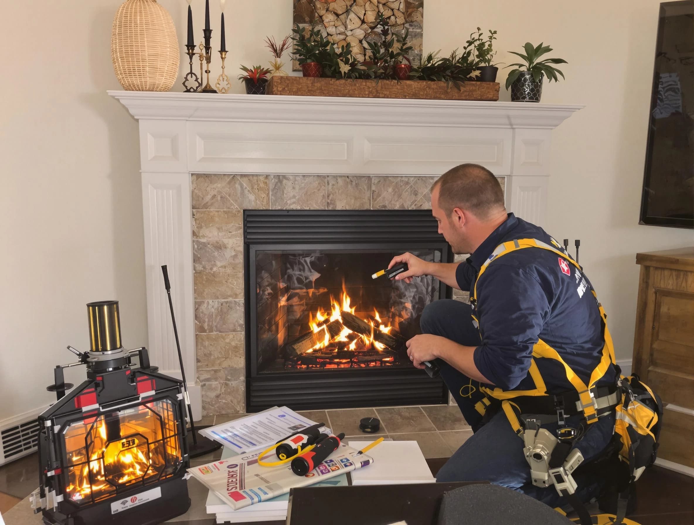 Safety-focused fireplace inspection by Middleborough Chimney Sweep in Middleborough, MA