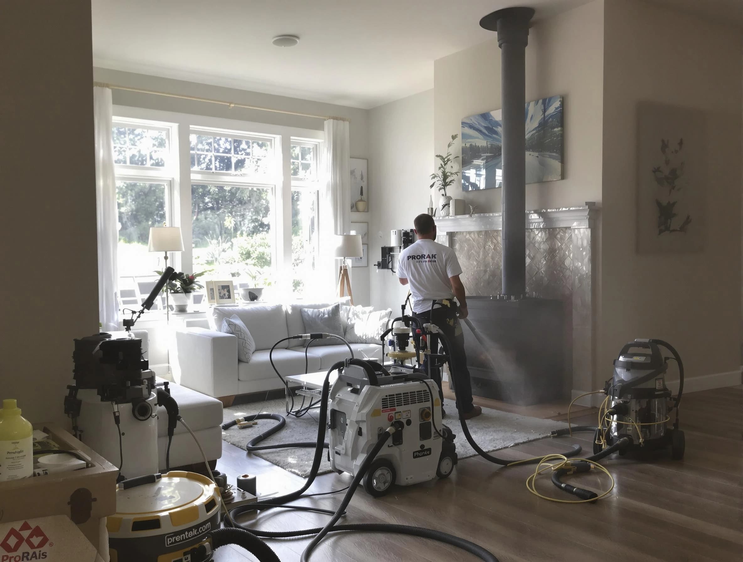 Soot removal service by Middleborough Chimney Sweep for a fireplace in Middleborough, MA