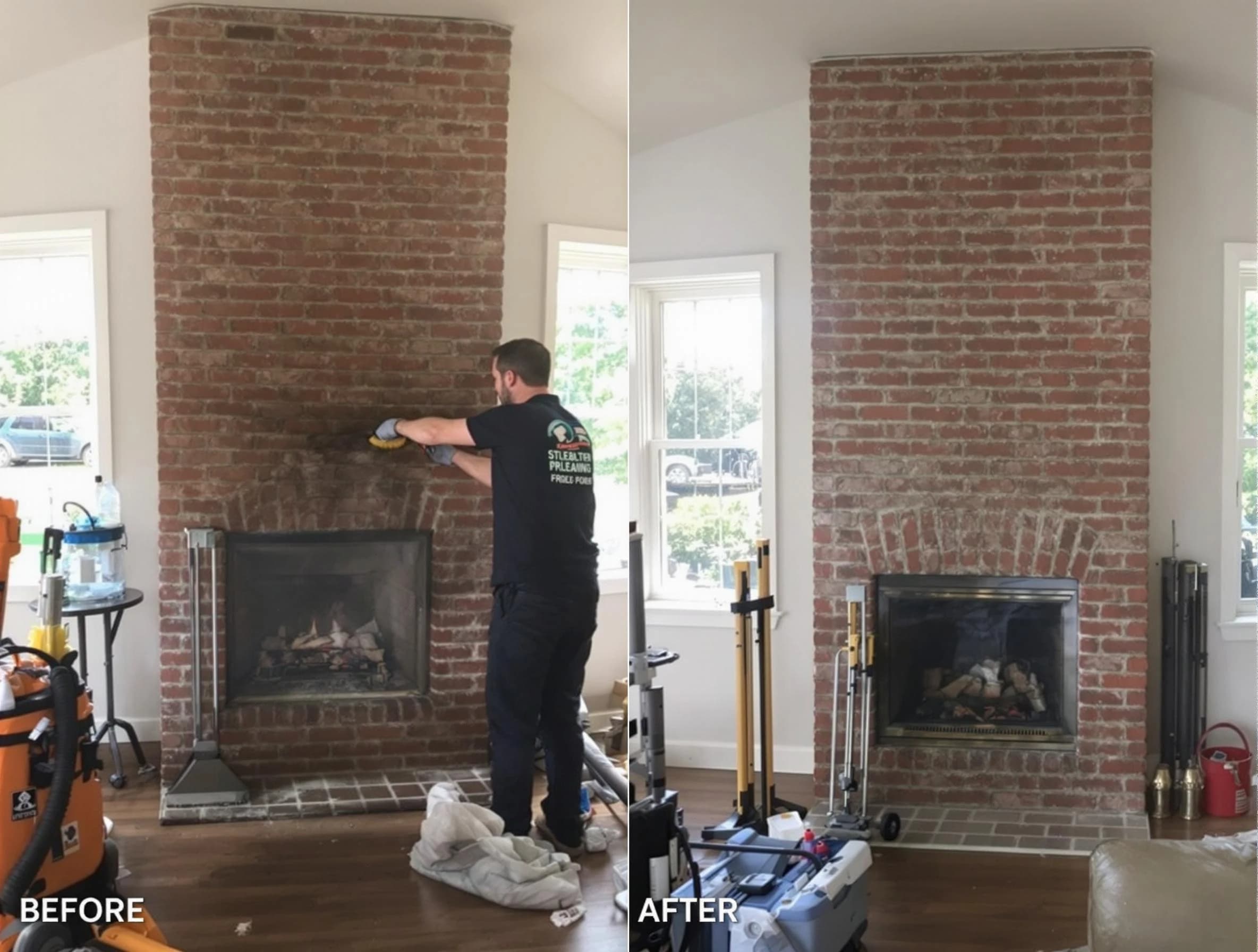 Finished chimney sweeping service by Middleborough Chimney Sweep in Middleborough, MA