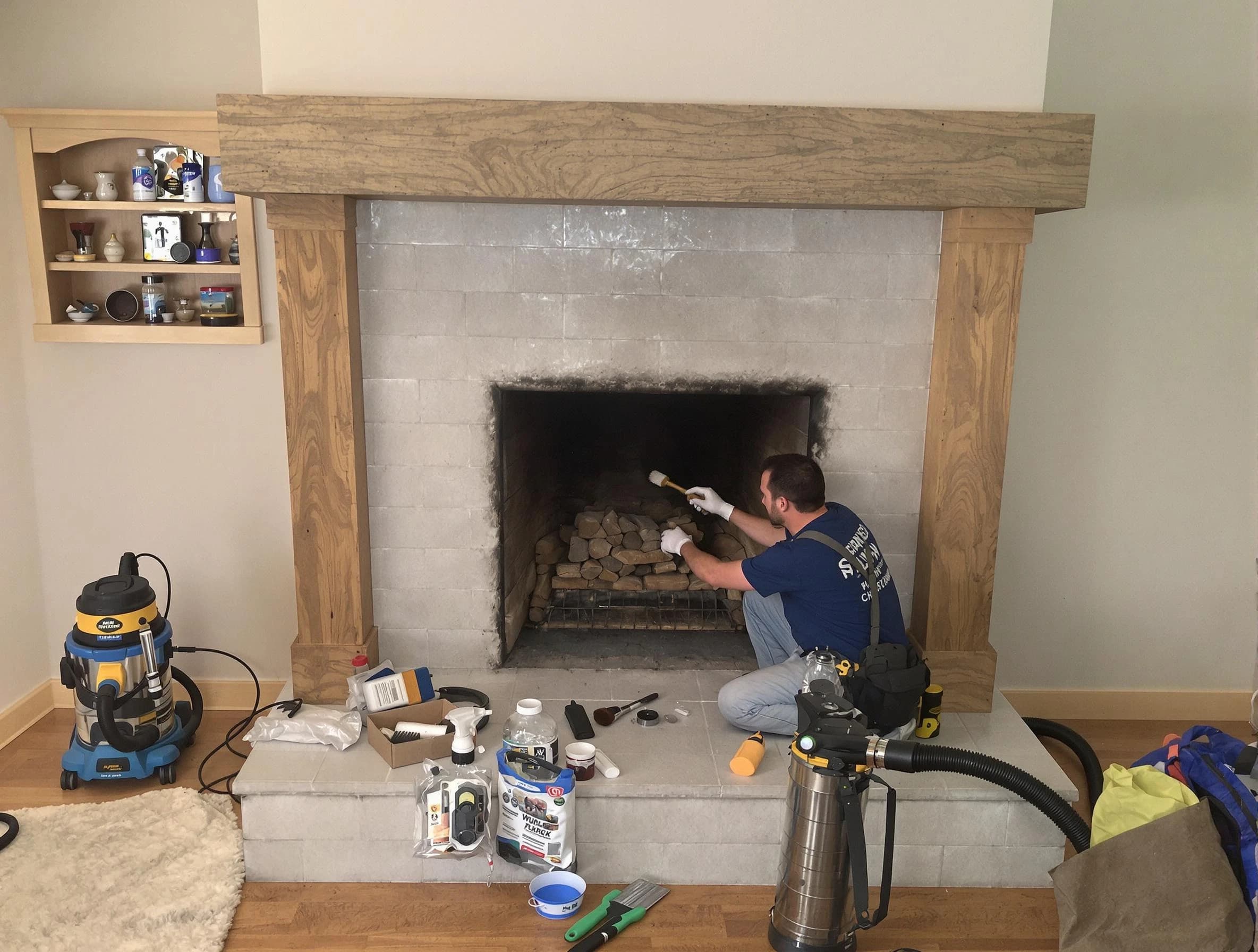 Detailed creosote removal process by Middleborough Chimney Sweep in Middleborough, MA