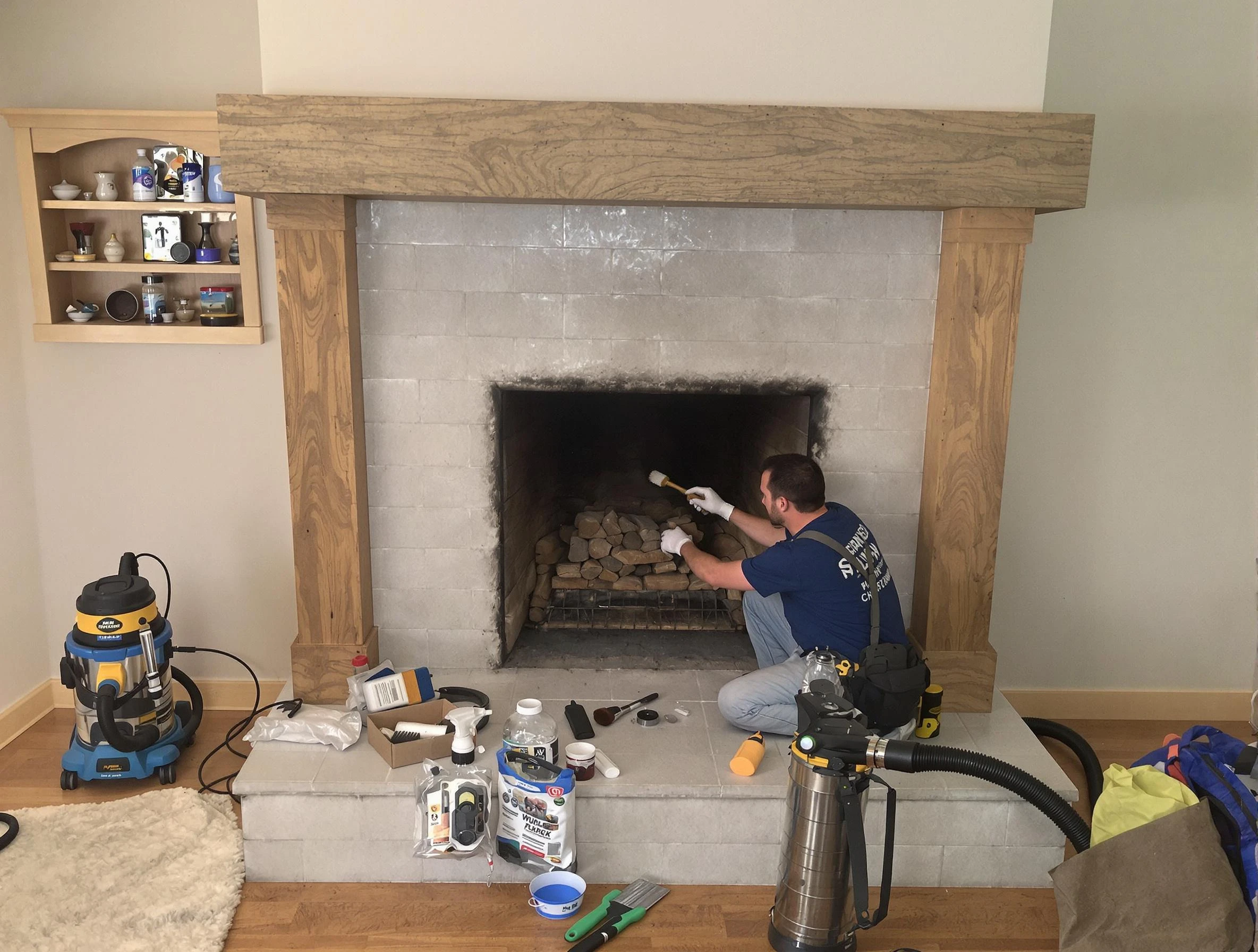 Detailed creosote removal process by Middleborough Chimney Sweep in Middleborough, MA
